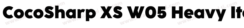 CocoSharp XS W05 Heavy Italic字体转换